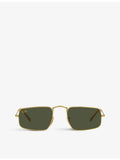 Ray-Ban RB3957 rectangular metal frame sunglasses, UK version