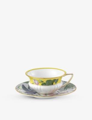 Wedgwood Waterlily teacup and saucer, 150ml, imported from the UK