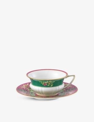 Wedgwood Pink Lotus teacup and saucer 150ml (British brand)