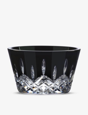 Waterford Lismore Black crystal bowl 12.5cm, imported from the UK