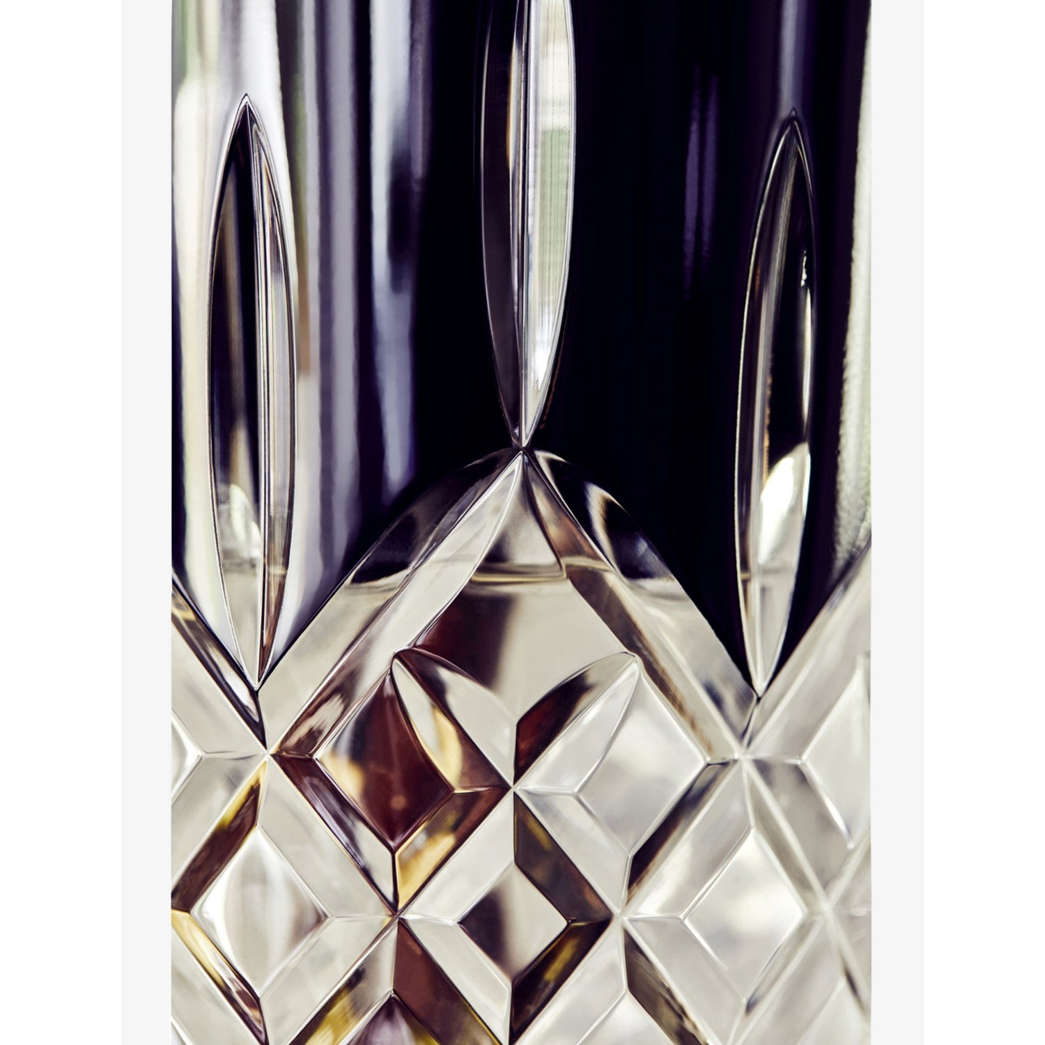 Waterford Lismore Black crystal vase 25cm, imported from the UK