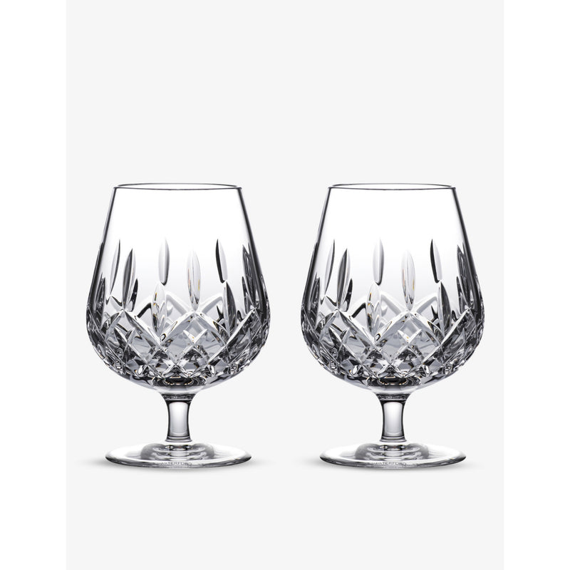 Waterford Lismore Brancy crystal glasses set of two 330ml, imported from the UK