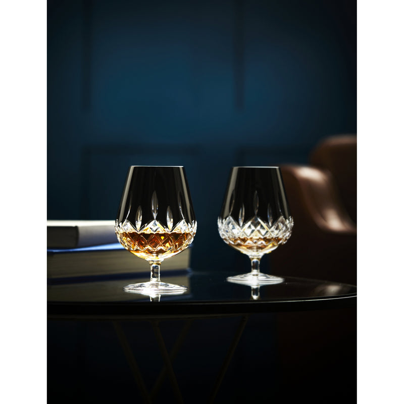 Waterford Lismore black crystal brandy glasses set of two (British brand)