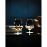 Waterford Lismore black crystal brandy glasses set of two (British brand)