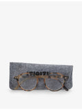 IZIPIZI round reading glasses in light tortoise (British brand)