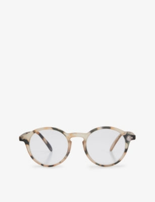 IZIPIZI #D Round-Framed Light Tortoise Reading Glasses