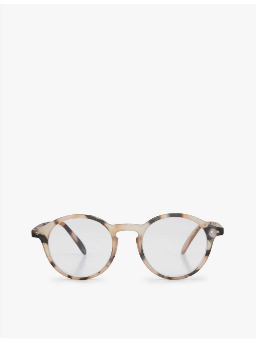 IZIPIZI round reading glasses in light tortoise (British brand)