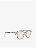 IZIPIZI square light tortoise reading glasses (British brand)