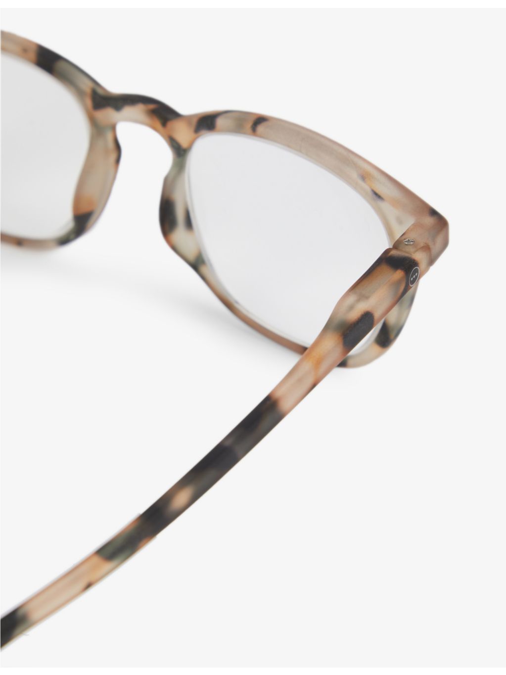 IZIPIZI square light tortoise reading glasses (British brand)