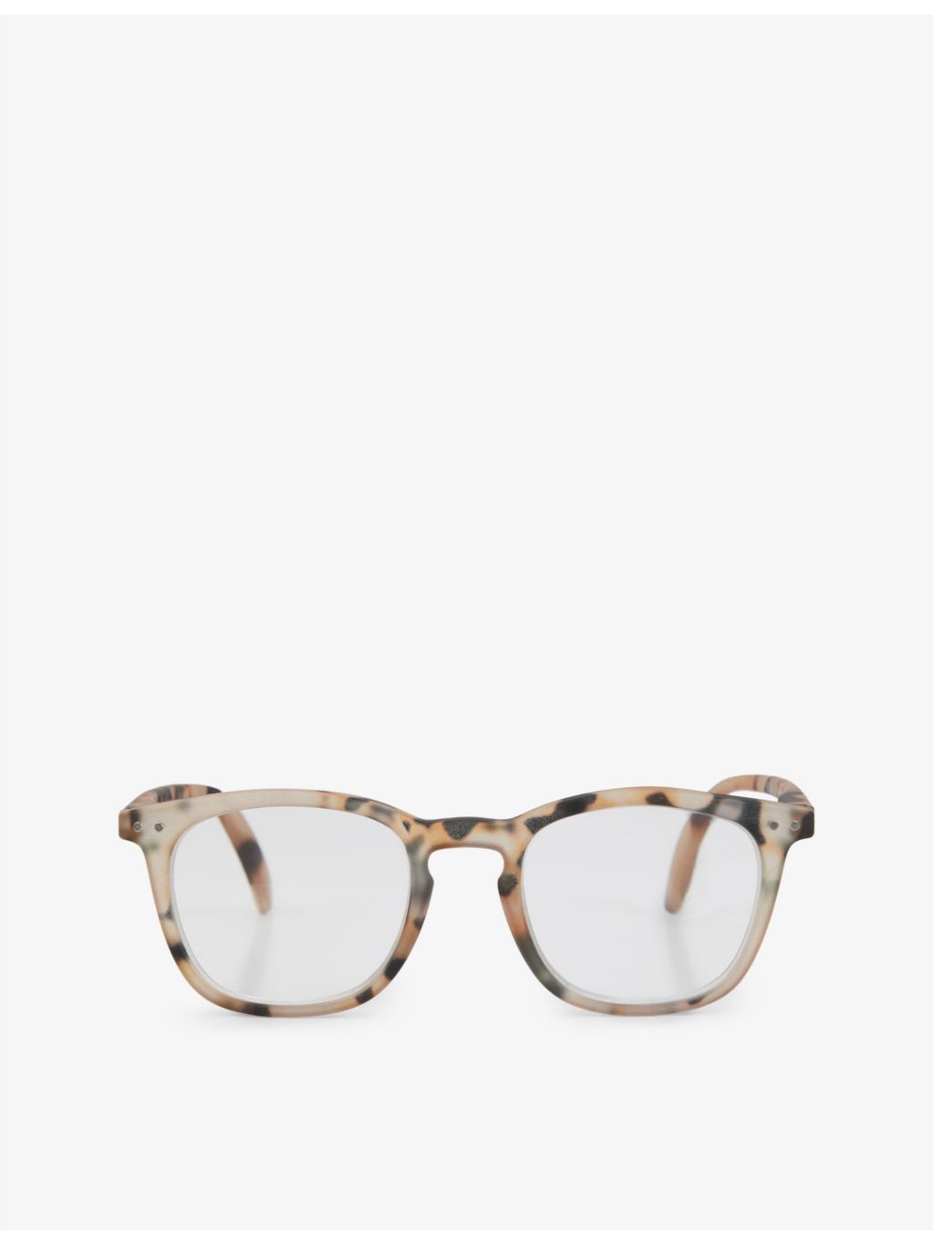 IZIPIZI square light tortoise reading glasses (British brand)