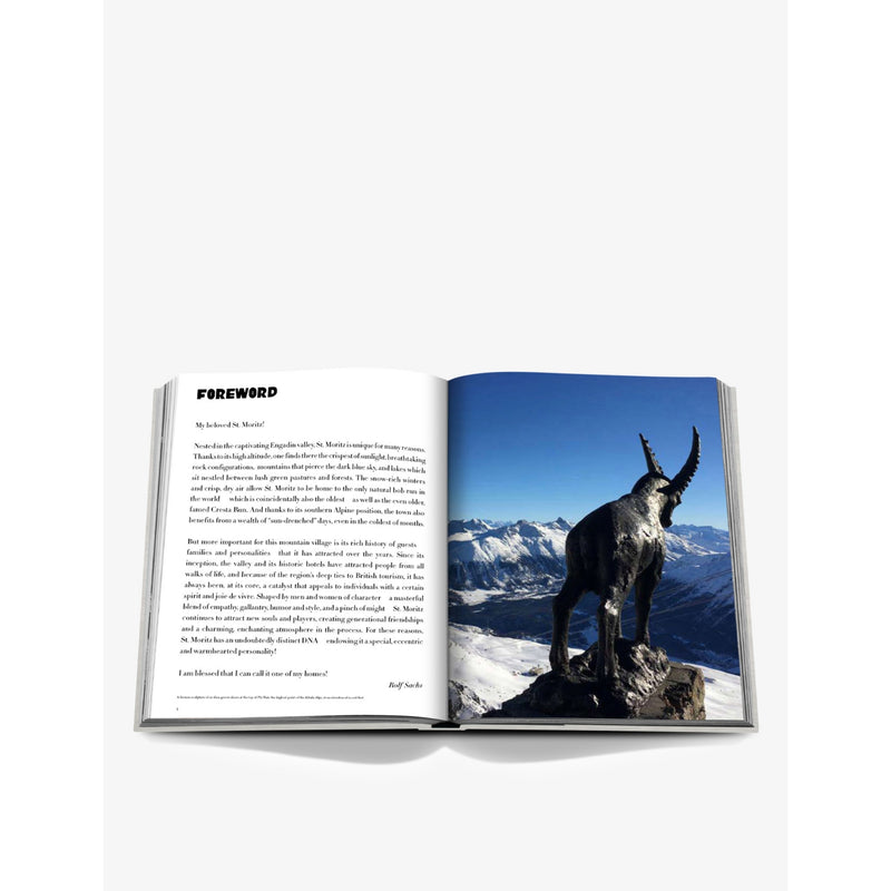 Assouline St Moritz Chic book, silk hardcover edition (British brand)