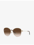 Tiffany TF3082 butterfly-frame sunglasses with gold hardware, imported from the UK