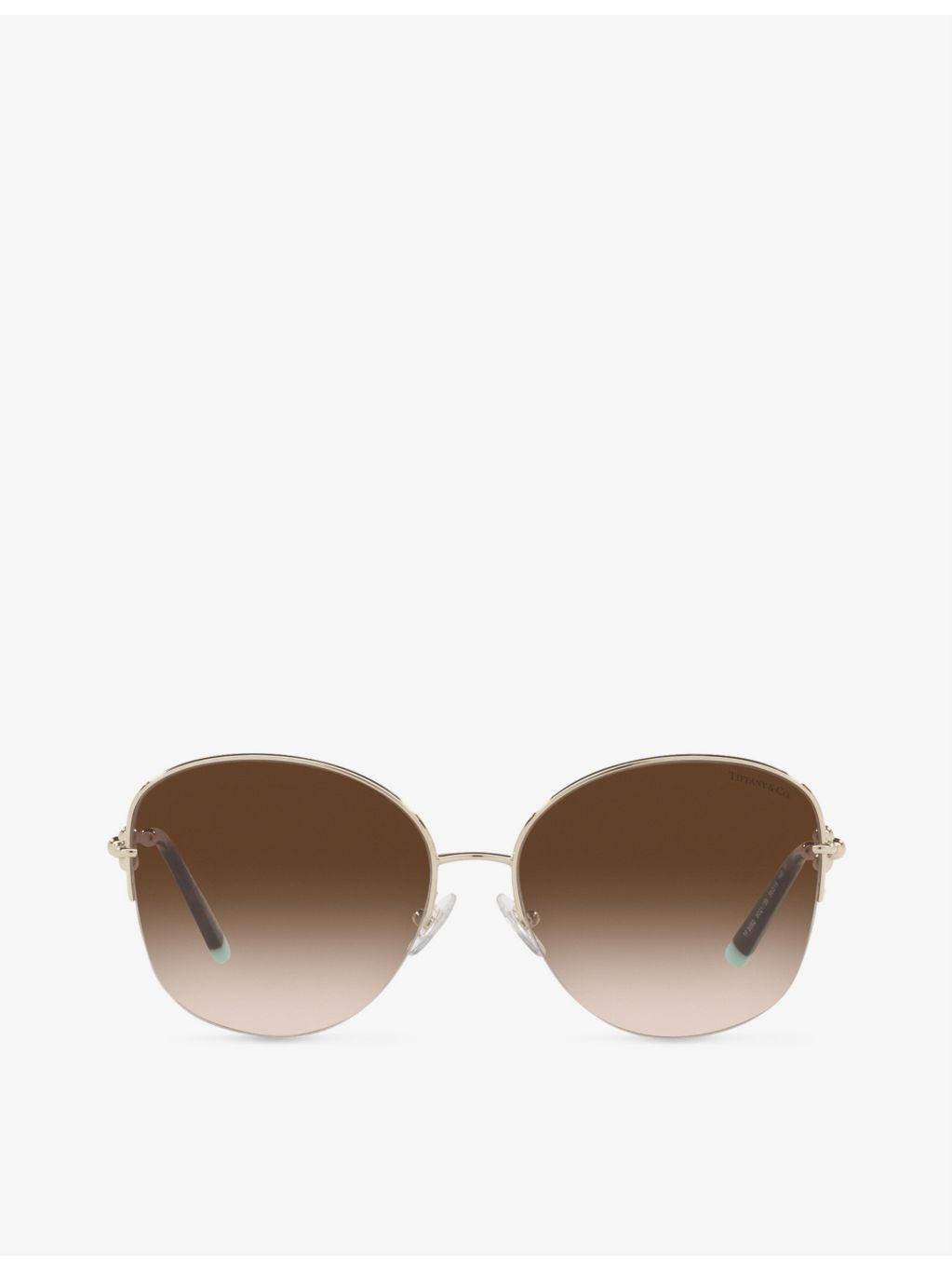 Tiffany TF3082 butterfly-frame sunglasses with gold hardware, imported from the UK