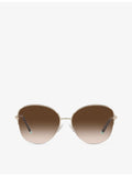 Tiffany TF3082 butterfly-frame sunglasses with gold hardware, imported from the UK