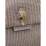 Kurt Geiger London woven cross-body bag houndstooth, imported from the UK