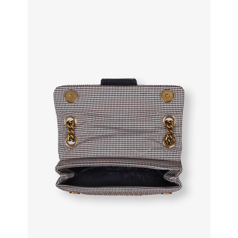 Kurt Geiger London woven cross-body bag houndstooth, imported from the UK