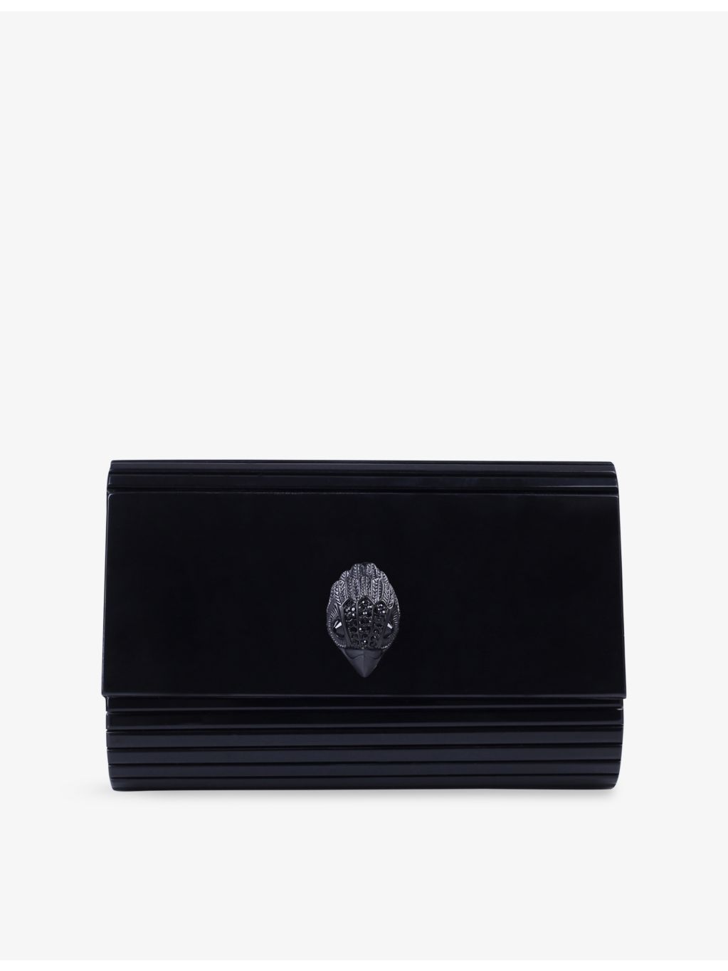 Kurt Geiger London eagle-embellished perspex clutch bag - British product