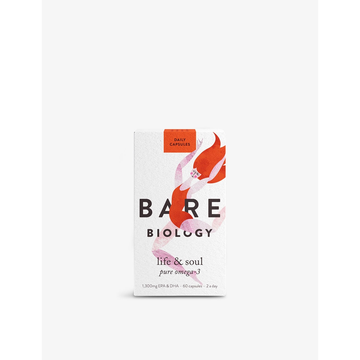 Bare Biology Life & Soul Omega-3 capsules 60 supplements (British brand)