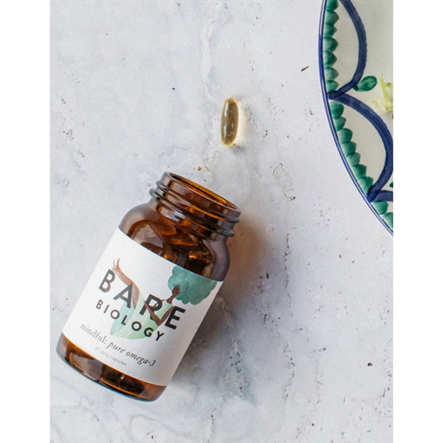 Bare Biology Mindful Omega-3 supplement 30 capsules, UK version