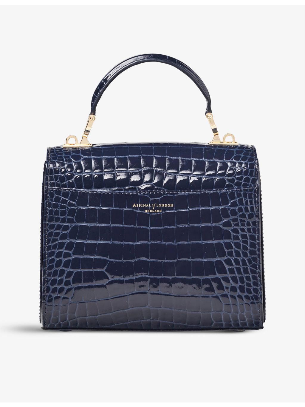 Aspinal of London Mayfair Midi croc-embossed leather cross-body bag (British brand)