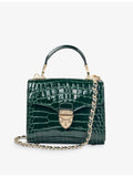 Aspinal of London Mayfair mini crocodile-embossed leather bag, UK version