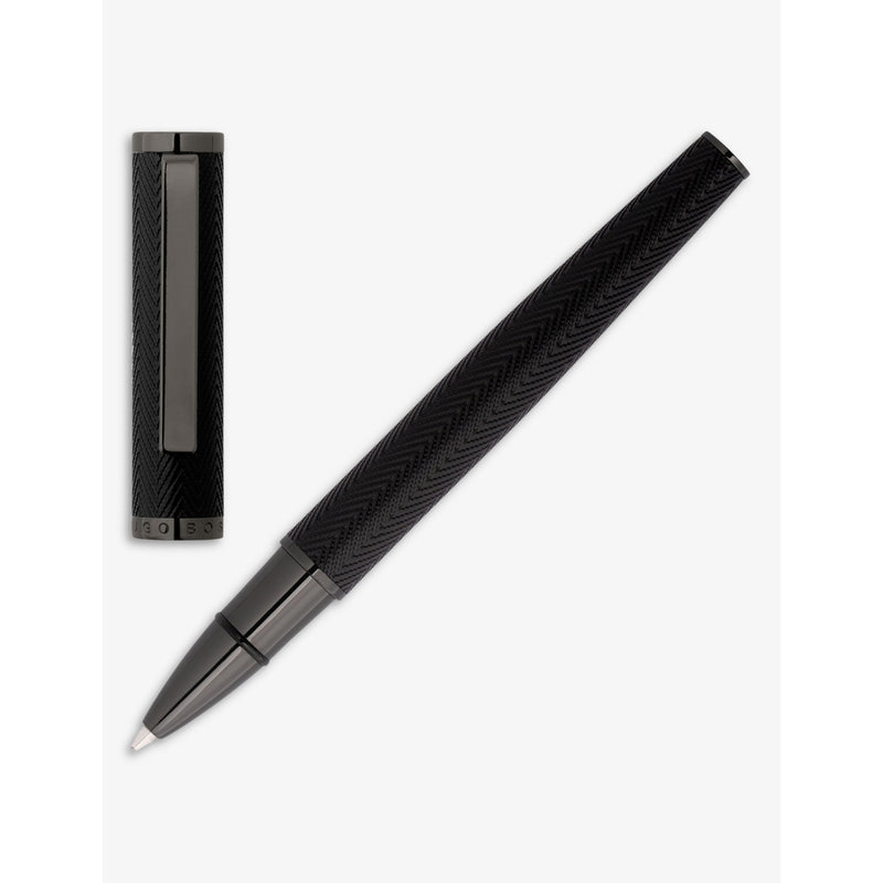 Hugo Boss herringbone rollerball pen with brass barrel, imported from the UK