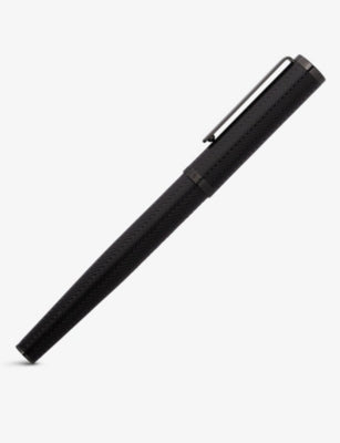 Hugo Boss herringbone rollerball pen with brass barrel, imported from the UK