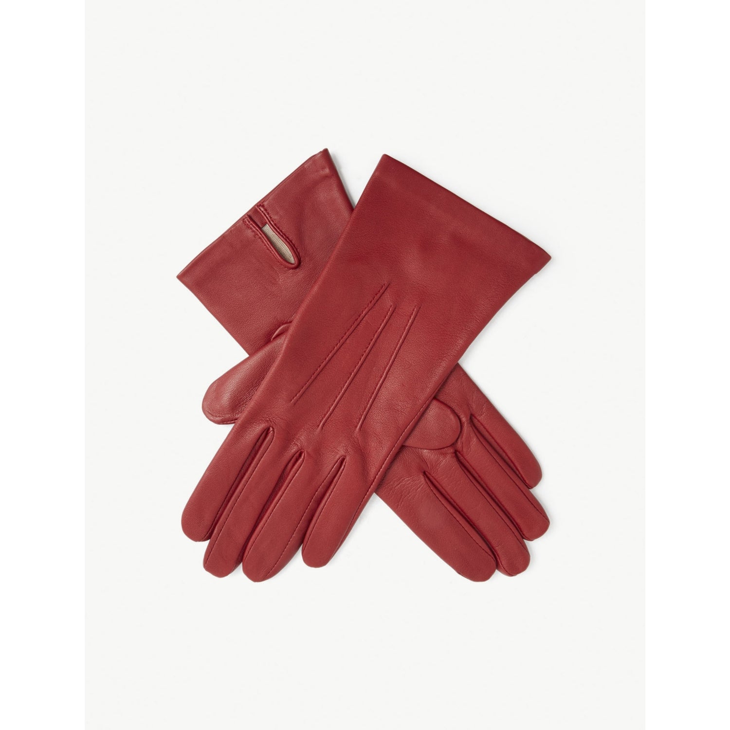 Felicity leather gloves - BERRY - 6.5
