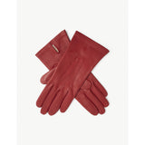 Felicity leather gloves - BERRY - 6.5