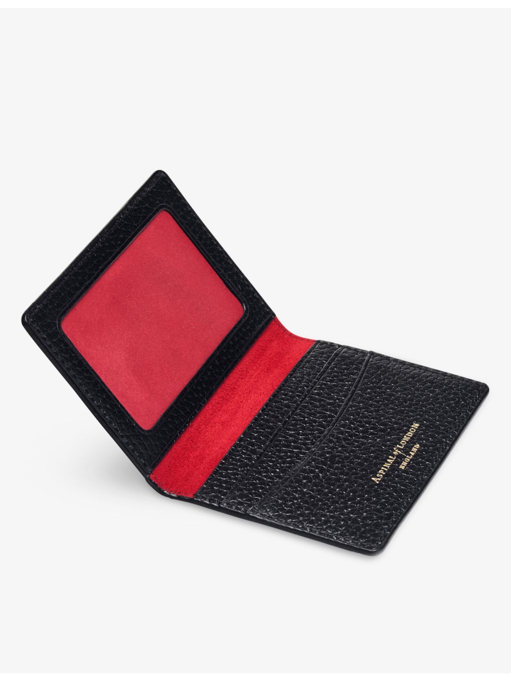 Aspinal of London leather card holder with ID window - British product
