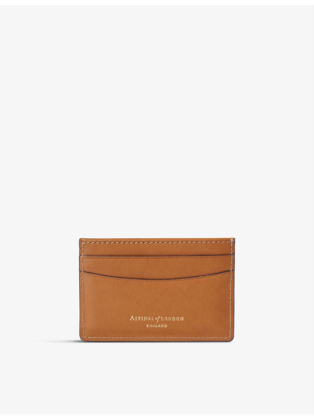 Aspinal of London logo-embellished leather card holder, UK version