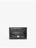Aspinal of London croc-embossed leather card holder, UK version