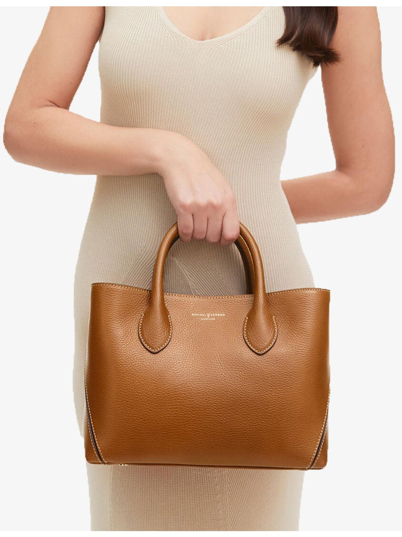 Aspinal of London medium leather tote bag - British product