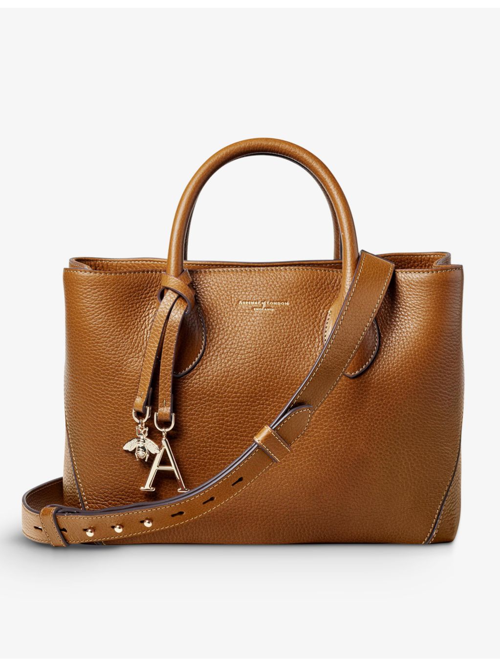 Aspinal of London medium leather tote bag - British product