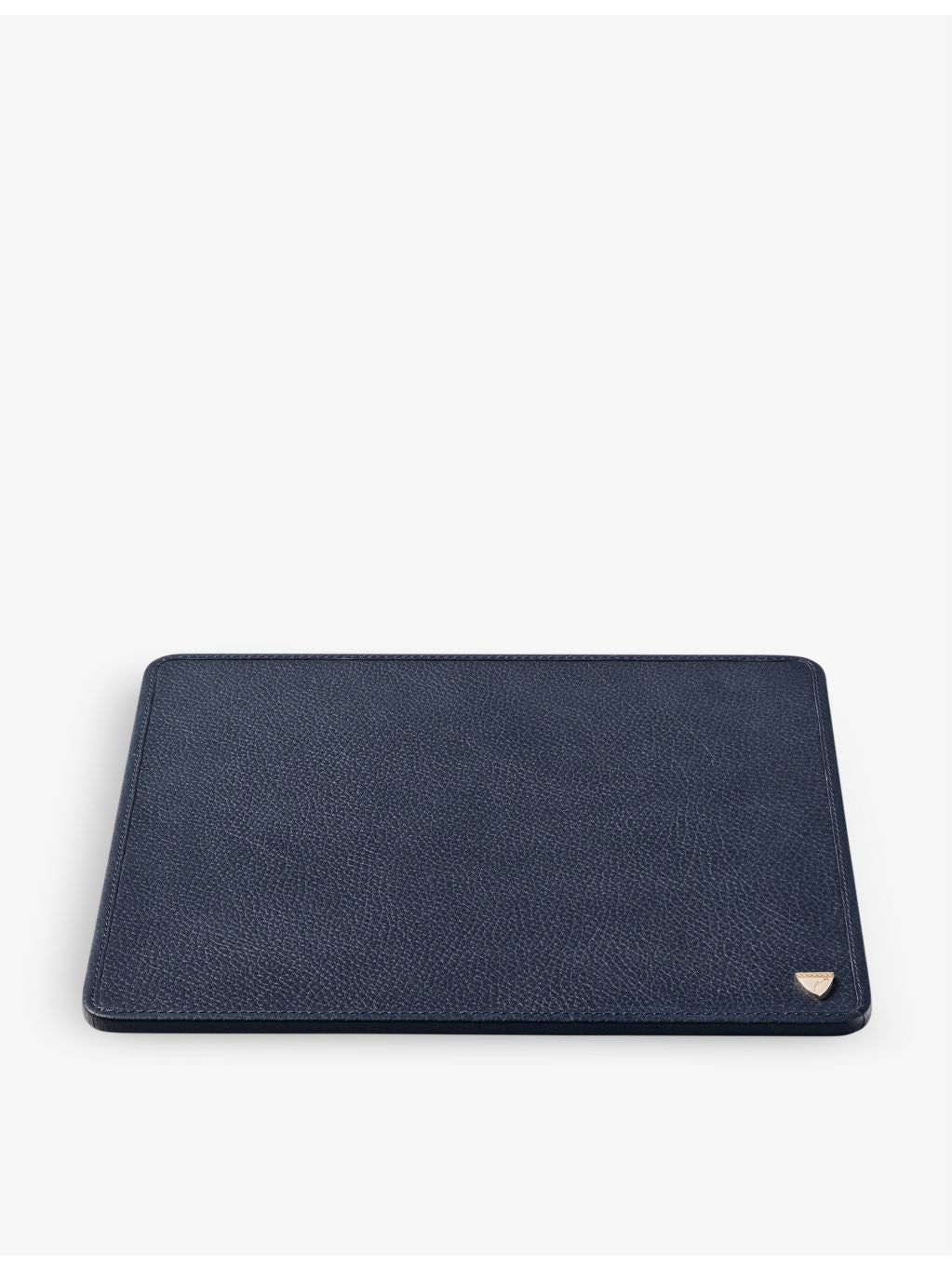 Aspinal of London logo-embossed grained-leather mouse pad 22.5x25cm, imported from the UK