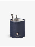 Aspinal of London grained-leather pen pot 10cm (British brand)