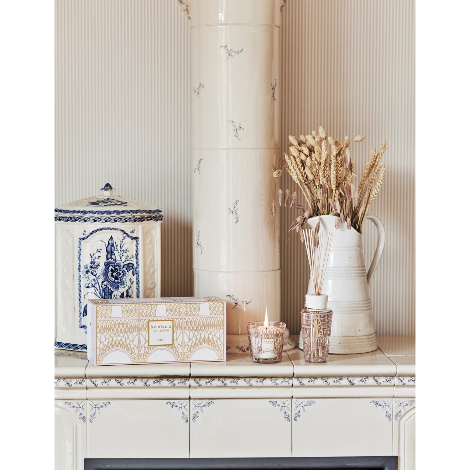 Baobab Collection Paris candle and diffuser gift set, imported from the UK
