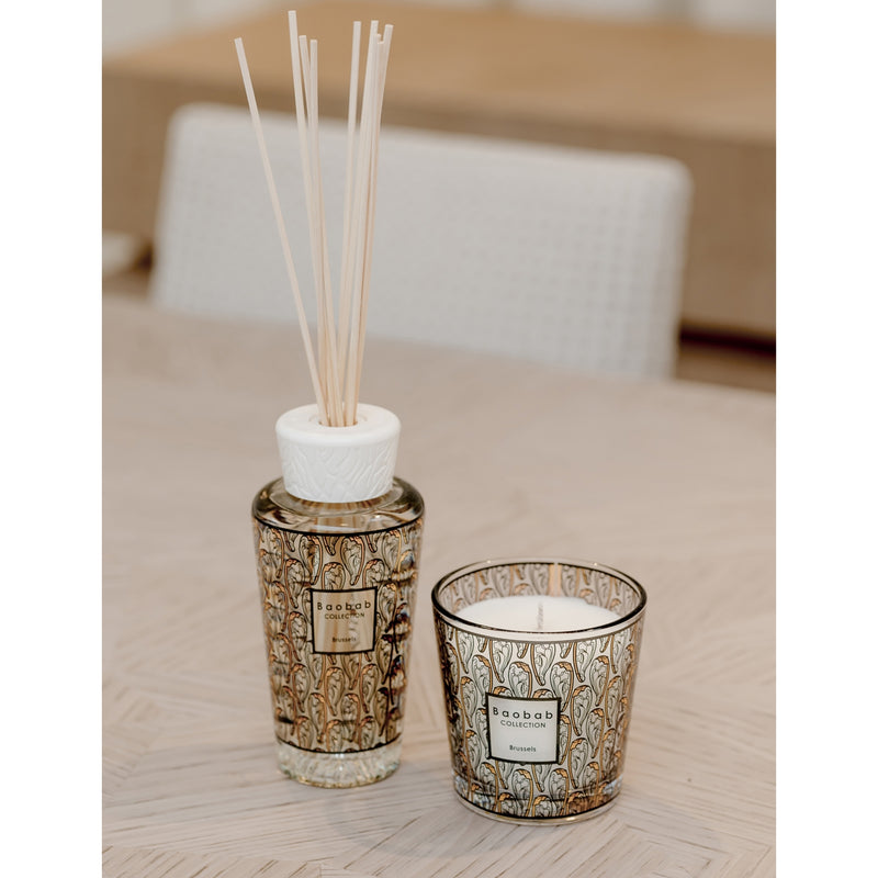 Baobab Brussels gift set with candle and diffuser, imported from the UK