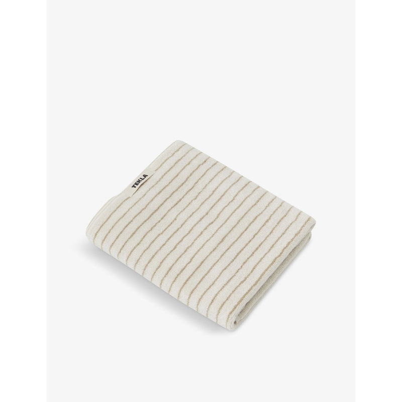 Tekla logo-embroidered cotton bath towel 70x140cm, imported from the UK