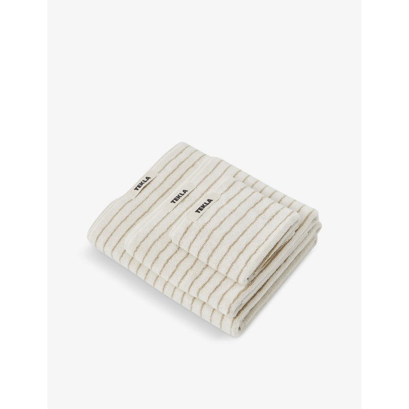 Tekla logo-embroidered cotton bath towel 70x140cm, imported from the UK