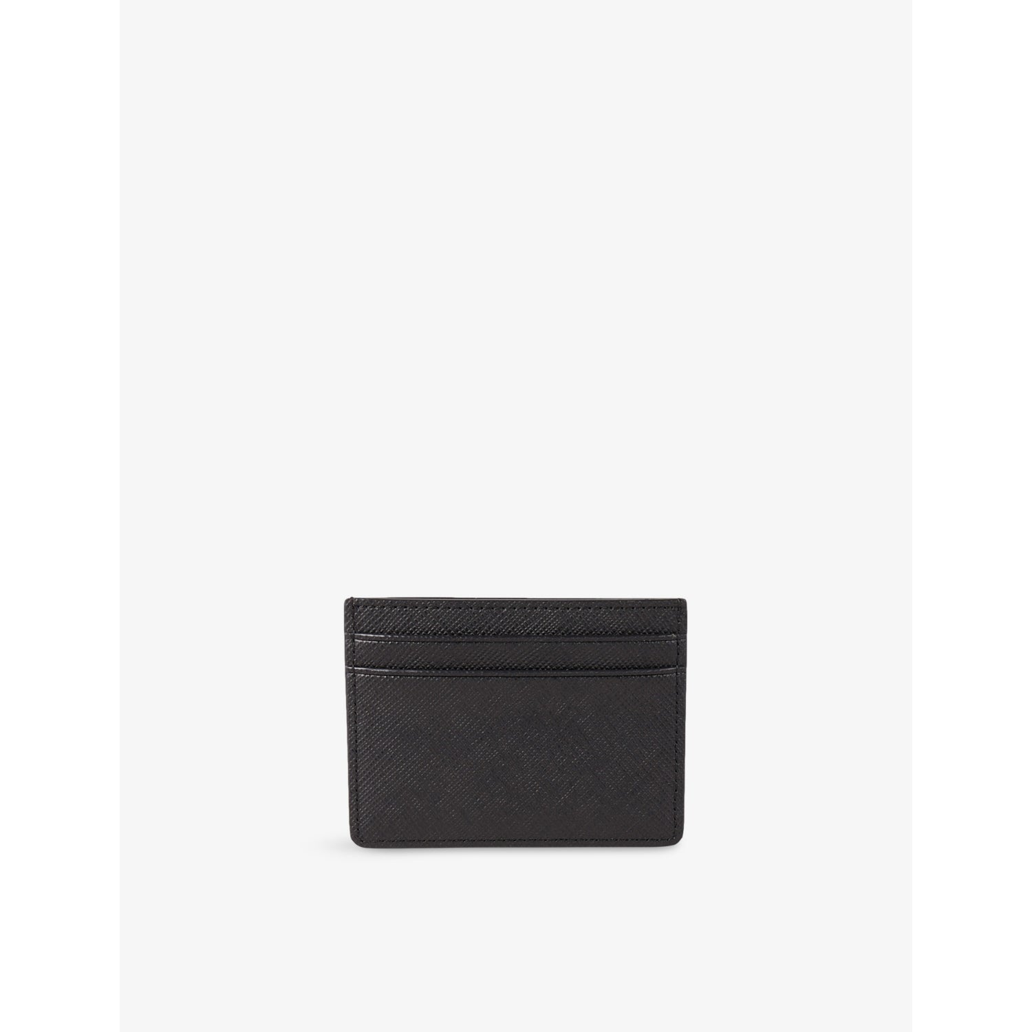 Sandro textured leather card holder with foil logo - British product