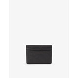 Sandro textured leather card holder with foil logo - British product