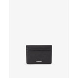 Sandro textured leather card holder with foil logo - British product