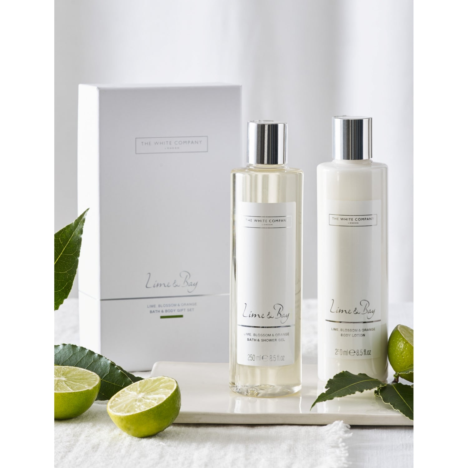 The White Company Lime Bay bath body gift set 250ml (British brand)