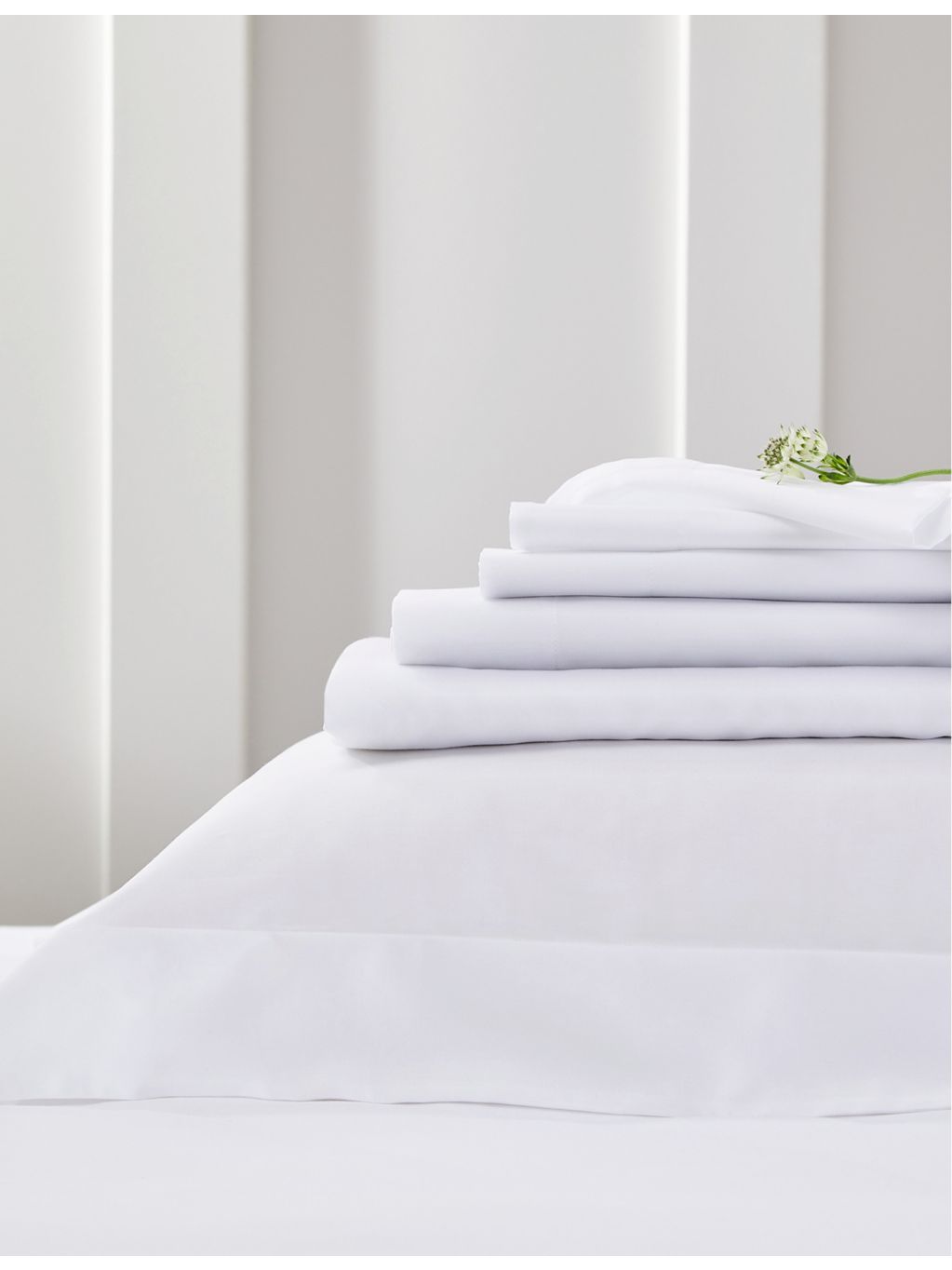 The White Company sateen cotton single flat sheet, UK version