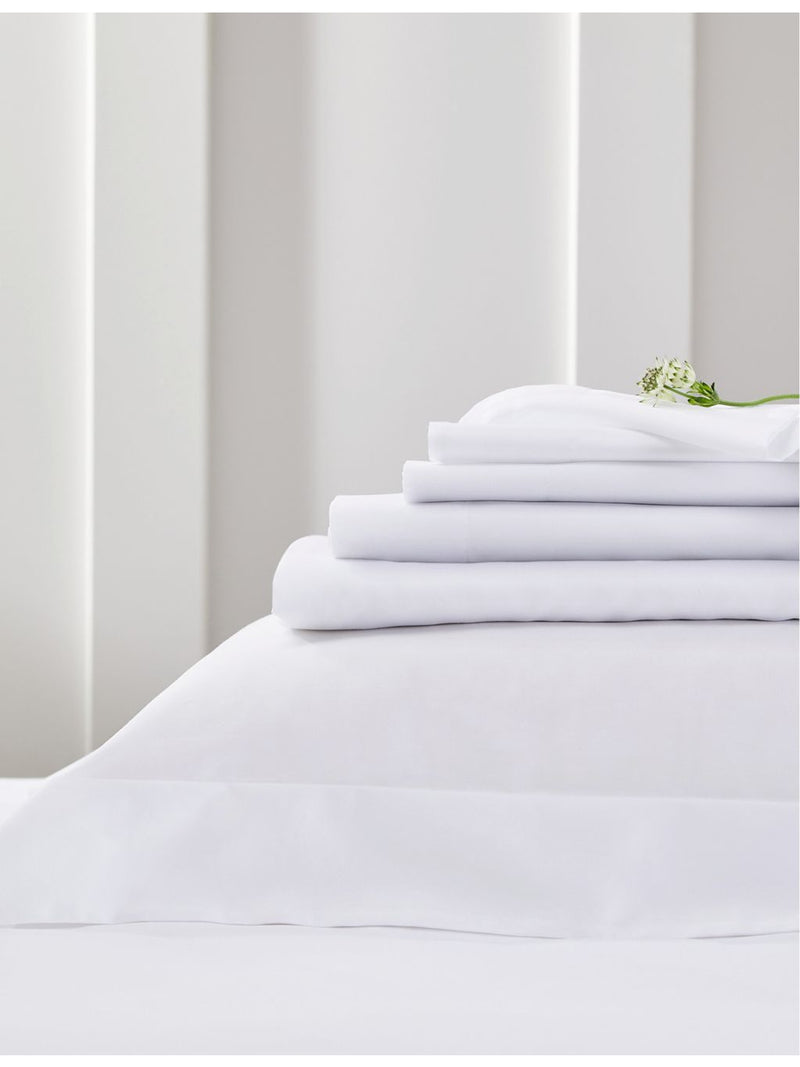 The White Company sateen cotton single flat sheet, UK version