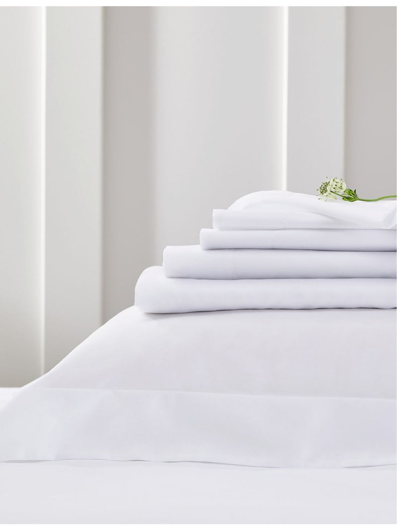 The White Company sateen fitted sheet, imported from the UK