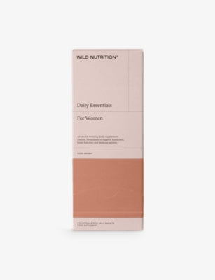 Wild Nutrition women's supplement pack Daily Essentials 30 sachets, UK version