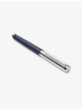 Aspinal of London leather and rhodium-plated brass rollerball pen, UK version