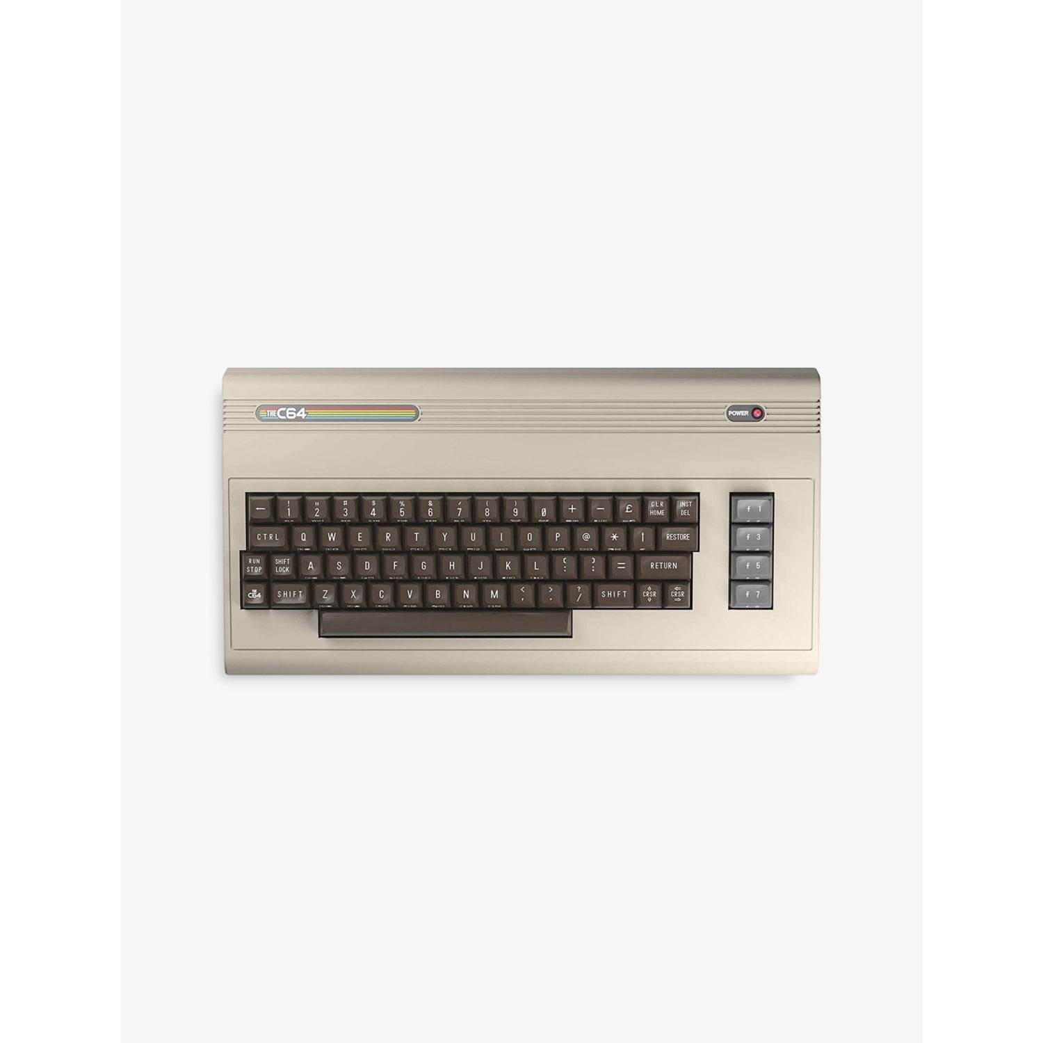 C64 microcomputer gaming console with 64 classic games, imported from the UK